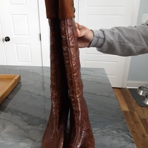 Nine West leather and suede boots size 8 EUC